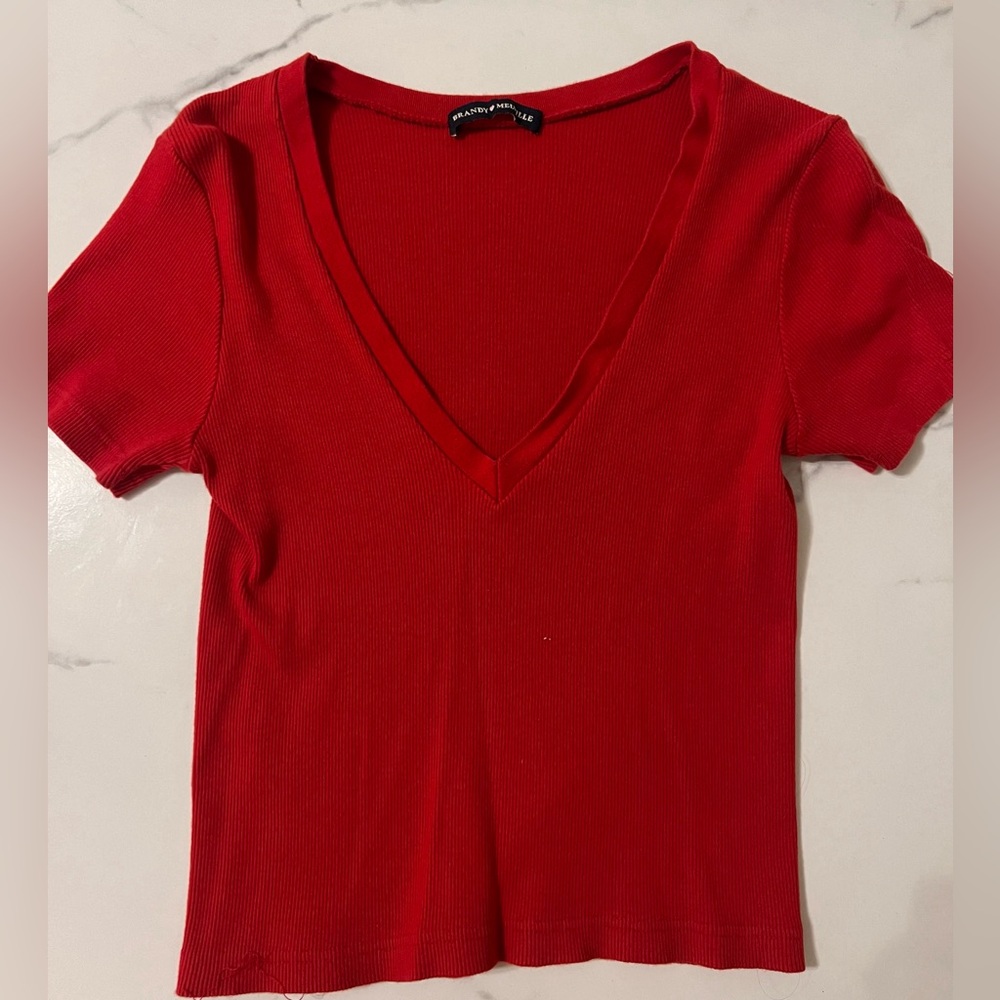 Brandy Melville v-neck tee